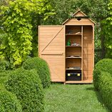 COSTWAY-Wooden-Garden-Shed-with-Slope-Roof-and-Lockable-Door-5-Shelves-Outdoor-Tool-Storage-Cabinet-in-Nature-70cm-X-355cm-X-176cm-0-6