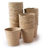 skycabin-8-cm-Round-Fibre-Plant-Pots-Garden-Planting-Biodegradable-Fibre-Seedling-Seedlings-Flowers-and-Vegetables-Organic-and-Eco-Friendly-Pack-of-48-0
